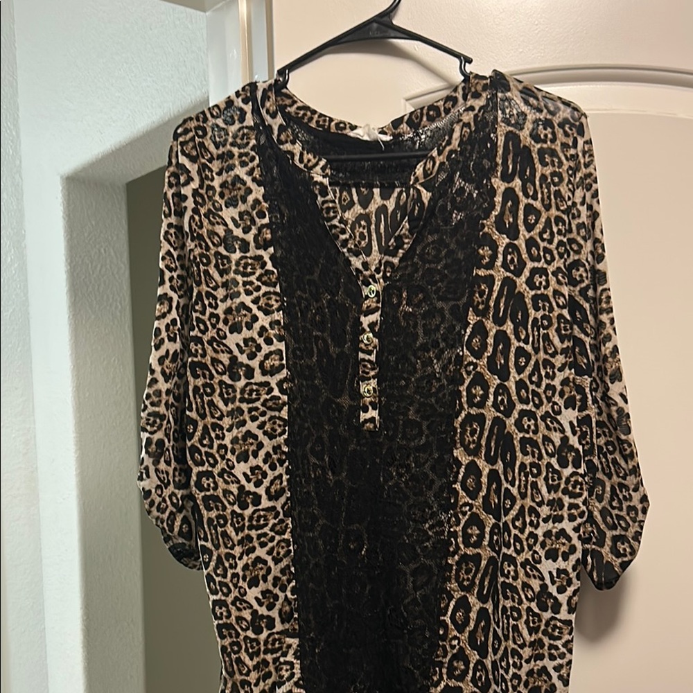 Leopard Print Women's Top